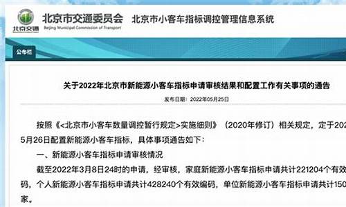 2022年北京小客车指标查询_2022年